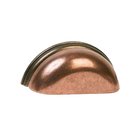 3" (76mm) Centers Cup Pull in Shiny Copper/Oil Rubbed Bronze
