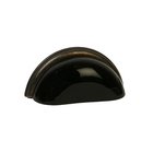 3" (76mm) Centers Cup Pull in Black/Oil Rubbed Bronze