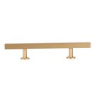3" (76mm) and 3 3/4" (96mm) 7.0" O/A Solid Brass Square Bar Pull in Brushed Brass