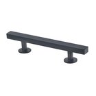 3" (76mm) 5.0" O/A Solid Brass Square Bar Pull in Matte Black