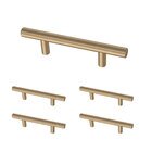 (5 Pack) 3" (76mm) Centers Steel Bar Pull in Champagne Bronze Antimicrobial