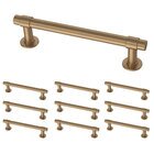 (10 Pack) 4" (102mm) Centers Straight Bar Pull in Champagne Bronze
