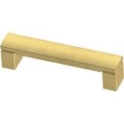 3 3/4" (96mm) Centers Simply Geometric Pull in Brushed Brass