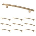 (10 Pack) 5 1/16" (128mm) Centers Subtle Arch Pull in Champagne Bronze