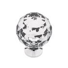 Victorian Acrylic Round Faceted Knob with Chrome Base