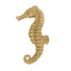 Large Seahorse Knob Facing Left in Lux Gold