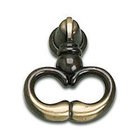 Solid Brass 1 3/8" Long Mirror Image Ring Pull in Satin Bronze