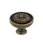 1 1/8" Diameter Celtic Floral Knob in Antique English