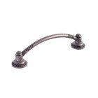 3 3/4" Centers Twisted Rope Handle in Wrought Iron