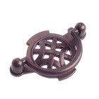 2 1/2" Centers Bail Pull with Celtic Backplate in Anthracit