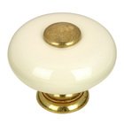 Ceramic 1 1/4" Diameter Button Knob in Almond