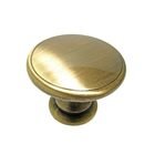 1 3/4" Diameter Knob with Beveled Accent in Antique English