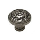 1 1/4" Diameter Knob with Twig and Cross-tie Detail in Pewter