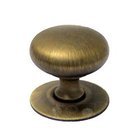 1 1/4" Plain Hollow Knob with Backplate in Antique English