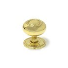 1 1/2" Rope Knob with Backplate in Polished Brass