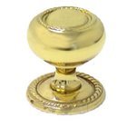 1 1/4" Rope Knob with Backplate in Polished Brass