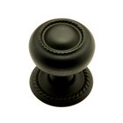 1 1/4" Rope Knob with Backplate in Black