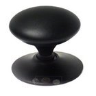1 1/2" Plain Hollow Knob with Backplate in Black