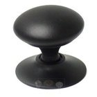 1 1/4" Plain Hollow Knob with Backplate in Black