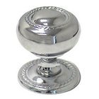 1 1/4" Rope Knob with Backplate in Polished Chrome
