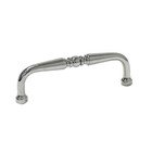 3 1/2" Center Decorative Curved Pull in Polished Chrome