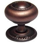 1 1/2" Rope Knob with Backplate in Distressed Copper