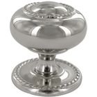 1 1/2" Diameter Large Rope Knob with Detachable Back Plate in Polished Nickel