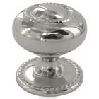 1 1/4" Diameter Small Rope Knob with Detachable Back Plate in Polished Nickel