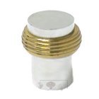 Solid Swirl Rod Knob in Polished Chrome and Brass