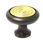 1 1/4" Oil Rubbed Bronze with Brass Insert Knob