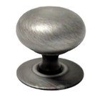 1 1/2" Plain Hollow Knob with Backplate in Distressed Nickel