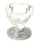 Acrylic Diamond Cut Knob in Polished Chrome