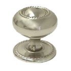 1 1/2" Rope Knob with Backplate in Satin Nickel