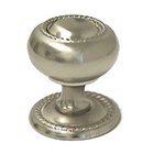 1 1/4" Rope Knob with Backplate in Satin Nickel