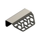 2 9/16" Long Woven Cane Pattern Edge Pull in Satin Nickel
