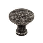 Egg 1 1/4" Long Oval Knob in Black Iron