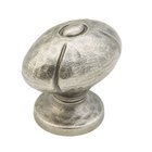 1 1/4" x 3/4" Oval Knob in Vibra Nickel