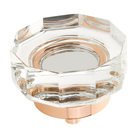 1 3/4" Diameter Large Multi-Sided Glass Knob in Polished Rose Gold