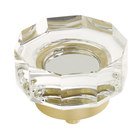 1 3/4" Diameter Large Multi-Sided Glass Knob in Satin Brass