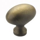 1 3/8" Oval Knob in Antique Light Brass