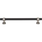 Bit 7 9/16" Centers Bar Pull in Flat Black and Pewter Antique