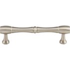 Nouveau Bamboo 3 3/4" Centers Pull in Brushed Satin Nickel