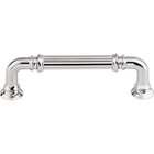 Reeded 3 3/4" Centers Bar Pull in Polished Chrome