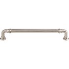Reeded 7" Centers Bar Pull in Brushed Satin Nickel
