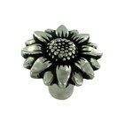 Large Sunflower Knob 1 1/8" in Antique Silver