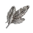Large Leaf Knob in Polished Silver
