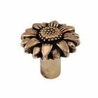 Large Sunflower Knob 1 1/8" in Antique Gold