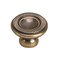 Richelieu Hardware - Styles Inspiration - Solid Brass 1" Diameter Banded Ring Embossed Knob in Burnished Brass