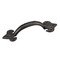 Richelieu Cabinet Hardware - 7 7/8" Long Front Mount Forged Iron Pull In Matte Black